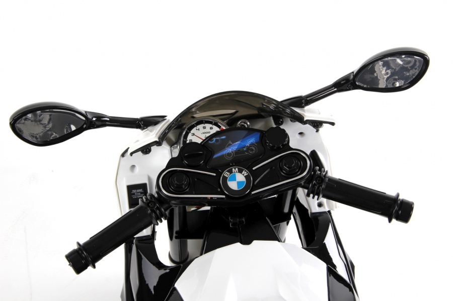 Elektromos motor Gio BMW S1000 RR modell gumi kerékkel, slusszkulccsal, levehető oldalsó segéd kerekekkel - kép 8