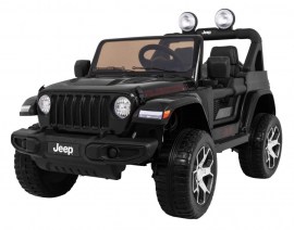 Elektromos kisautó Gio Jeep Wrangler Rubicon 4x4 terepjáró bőrülés, gumi kerék, indítókulcs, 12 Voltos akkumulátor, takaróponyva